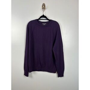 Banana Republic Baruffa Italian Merino‎ Wool Sweater Large Plum Purple Preppy